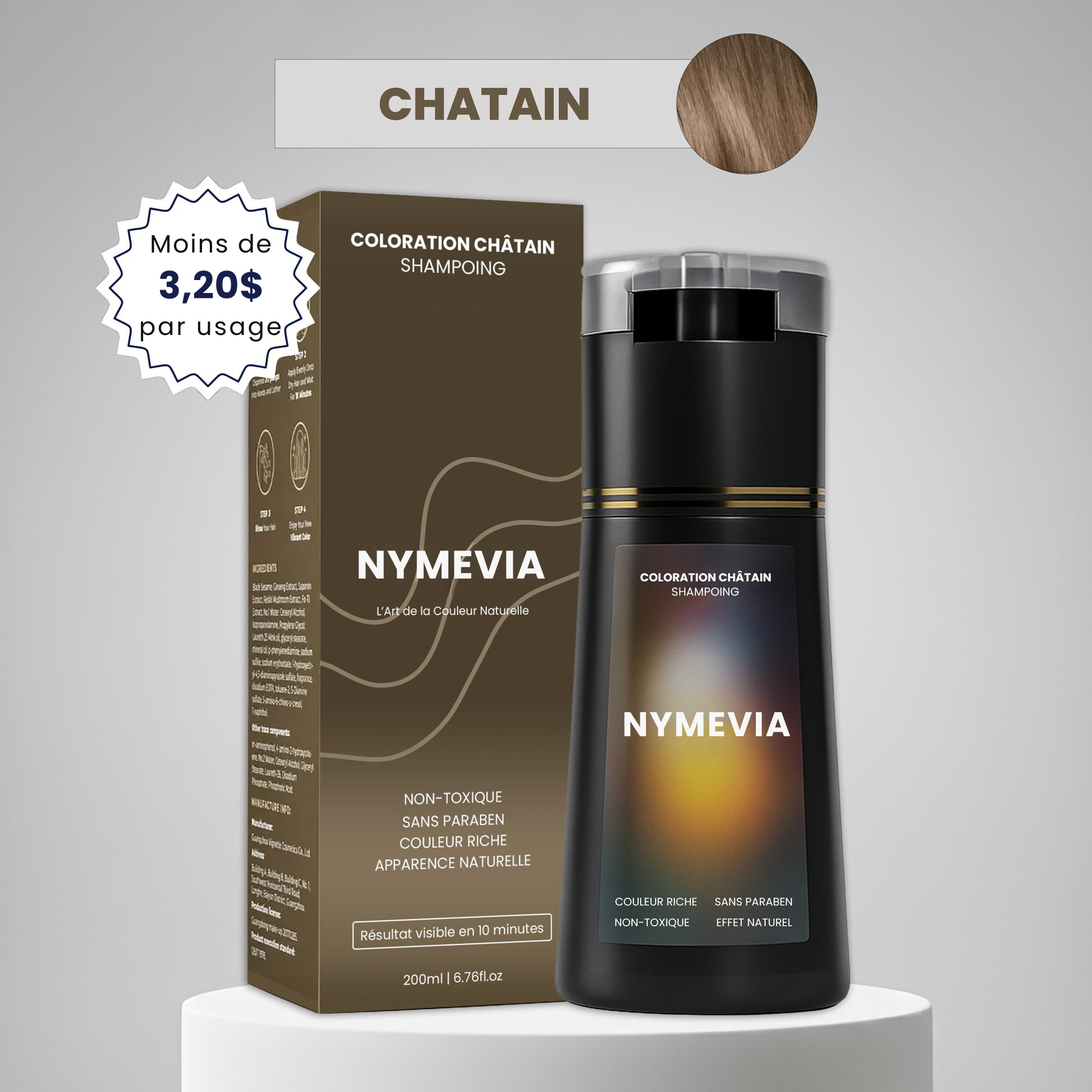Shampoing colorant instantané