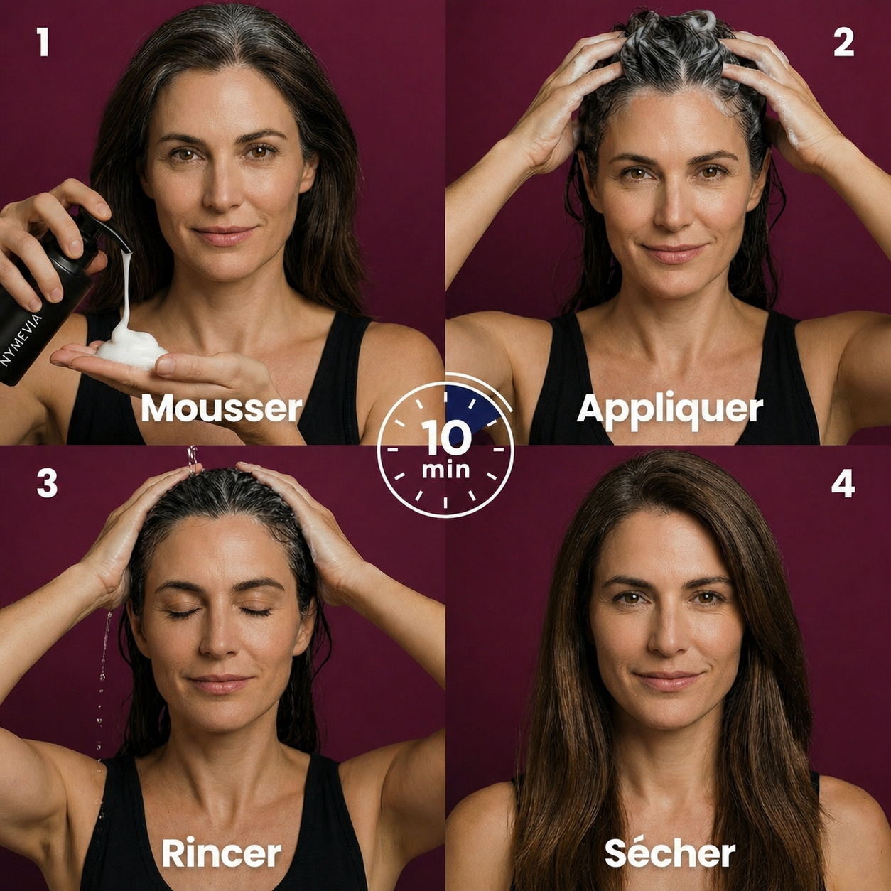 Shampoing colorant instantané