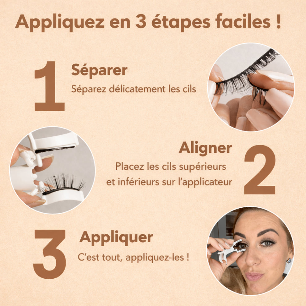 Faux cils magnétiques sans colle
