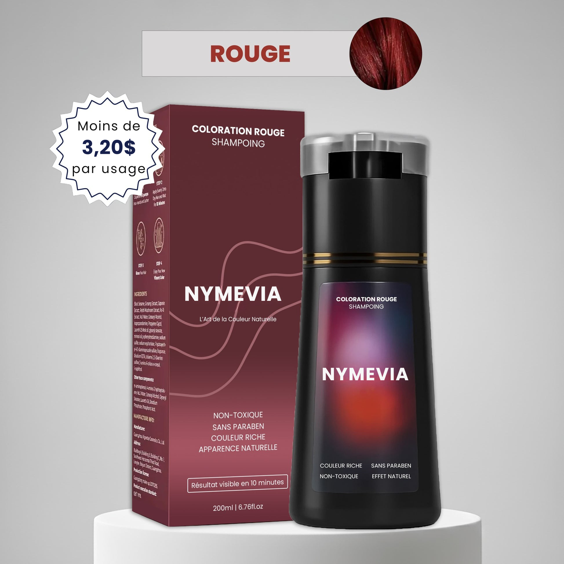 Shampoing colorant instantané