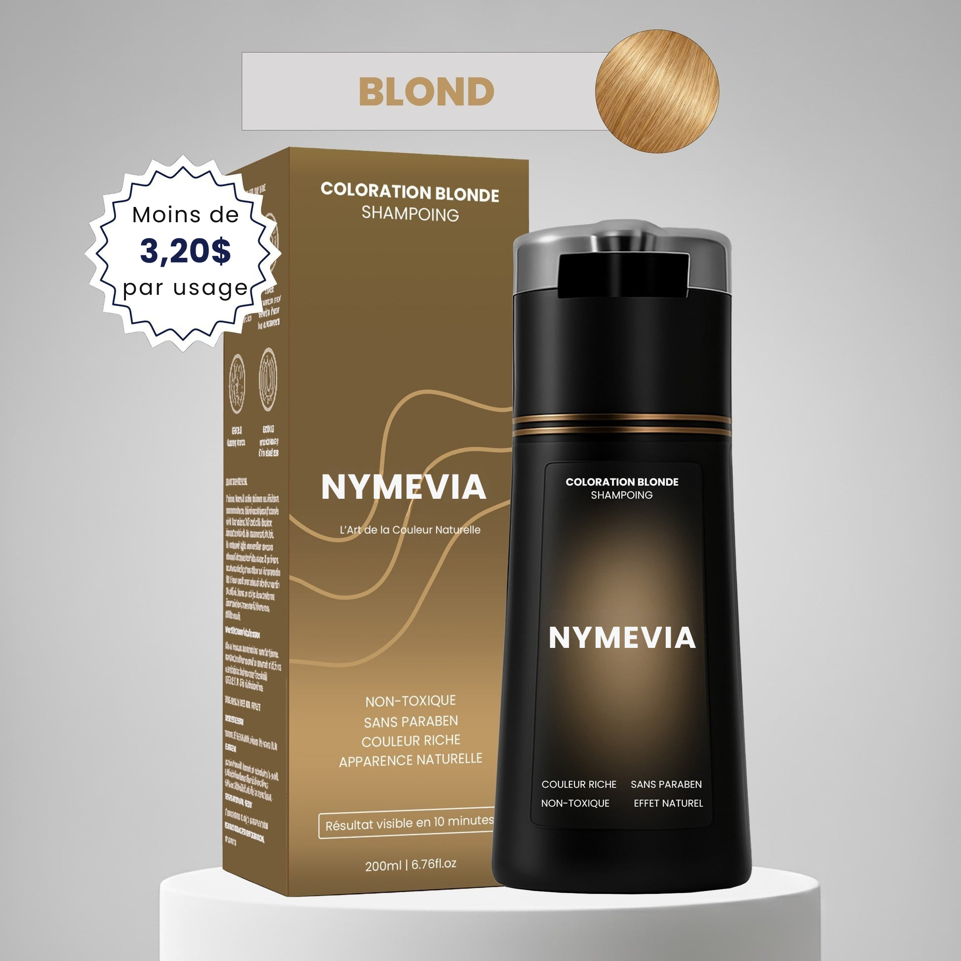 Shampoing colorant instantané